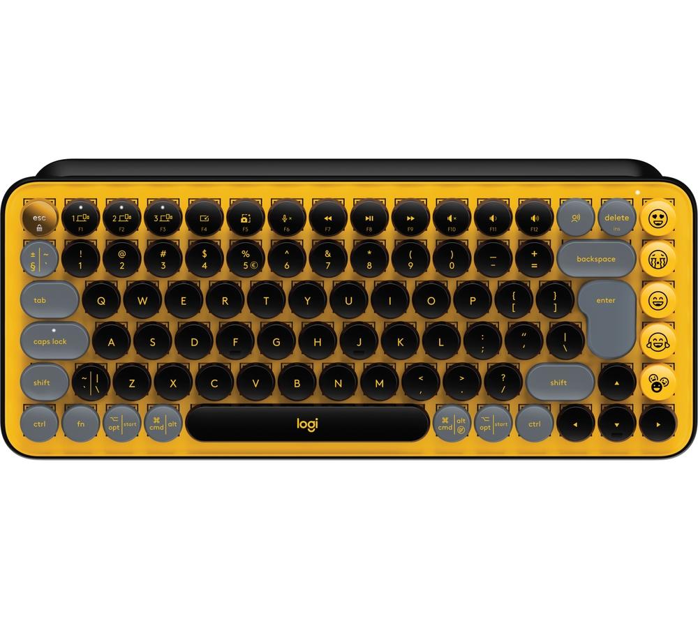 Image of LOGITECH POP Keys Wireless Mechanical Keyboard - Blast Yellow