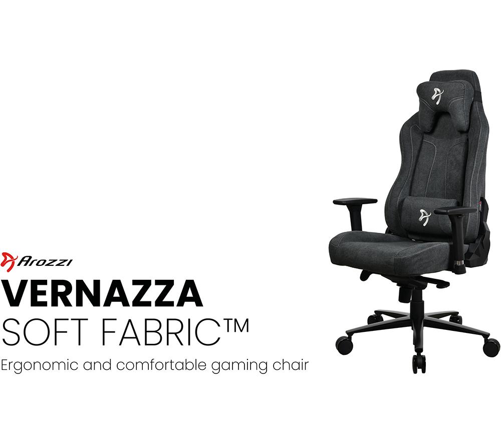 Buy AROZZI Vernazza Soft Fabric Gaming Chair Dark Grey Currys