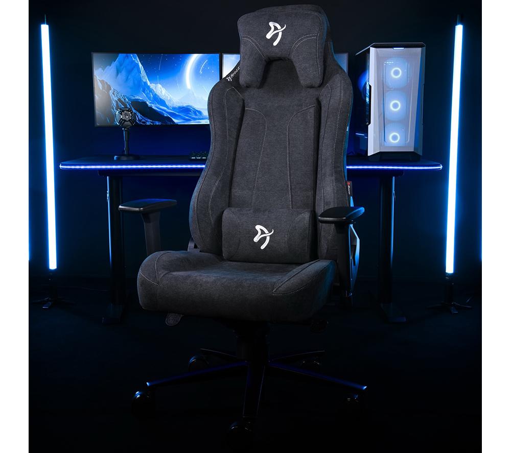 AROZZI Vernazza Soft Fabric Gaming Chair - Dark Grey image number 10 of 12