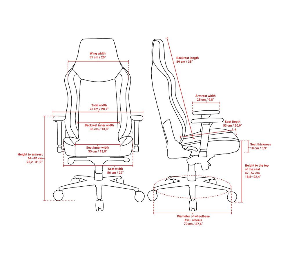 AROZZI Vernazza Soft Fabric Gaming Chair - Dark Grey image number 11 of 12