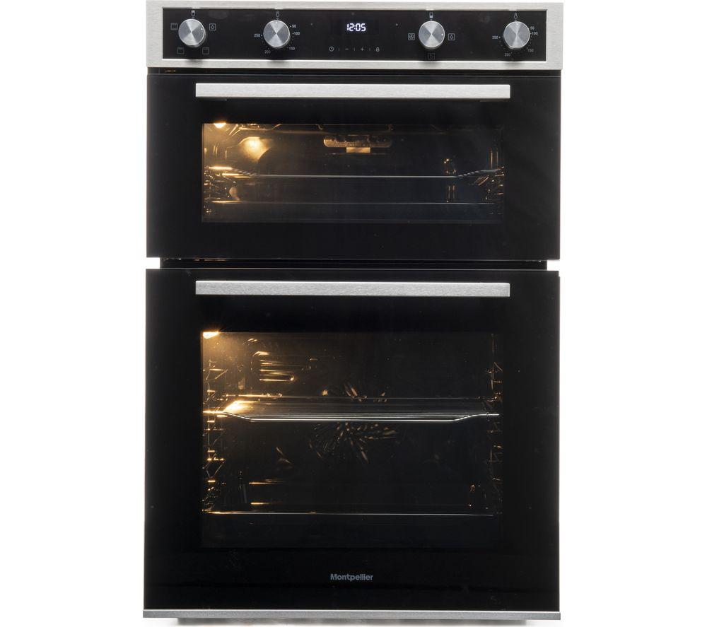 MONTPELLIER DO3570IB Electric Double Oven - Black & Stainless Steel, Stainless Steel