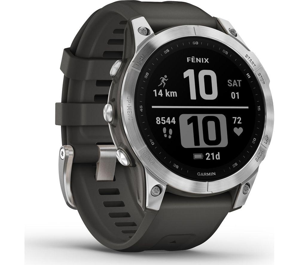 GARMIN fenix 7 - Silver & Graphite, 47 mm, Silver/Grey