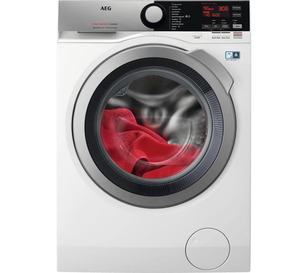 Image of AEG Dual Sense L7WEE965R 9 kg Washer Dryer - White