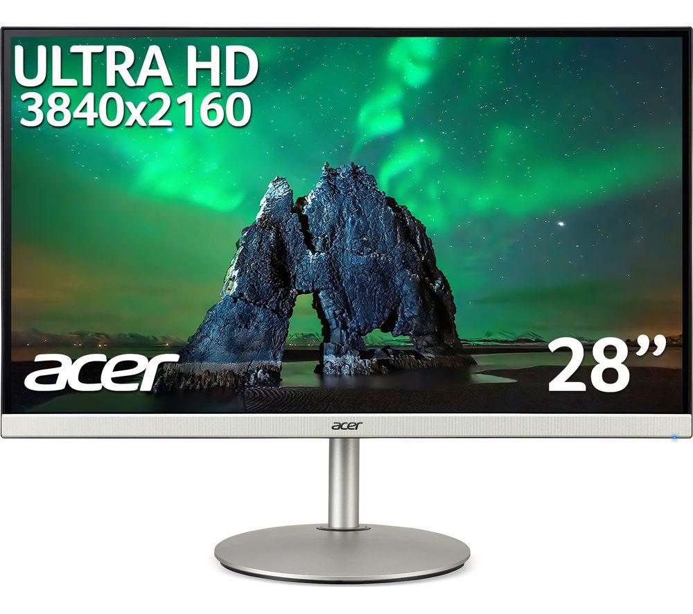 Image of ACER CB282Ksmiiprx 4K Ultra HD 28 LED Monitor - Black & Silver, Black,Silver/Grey