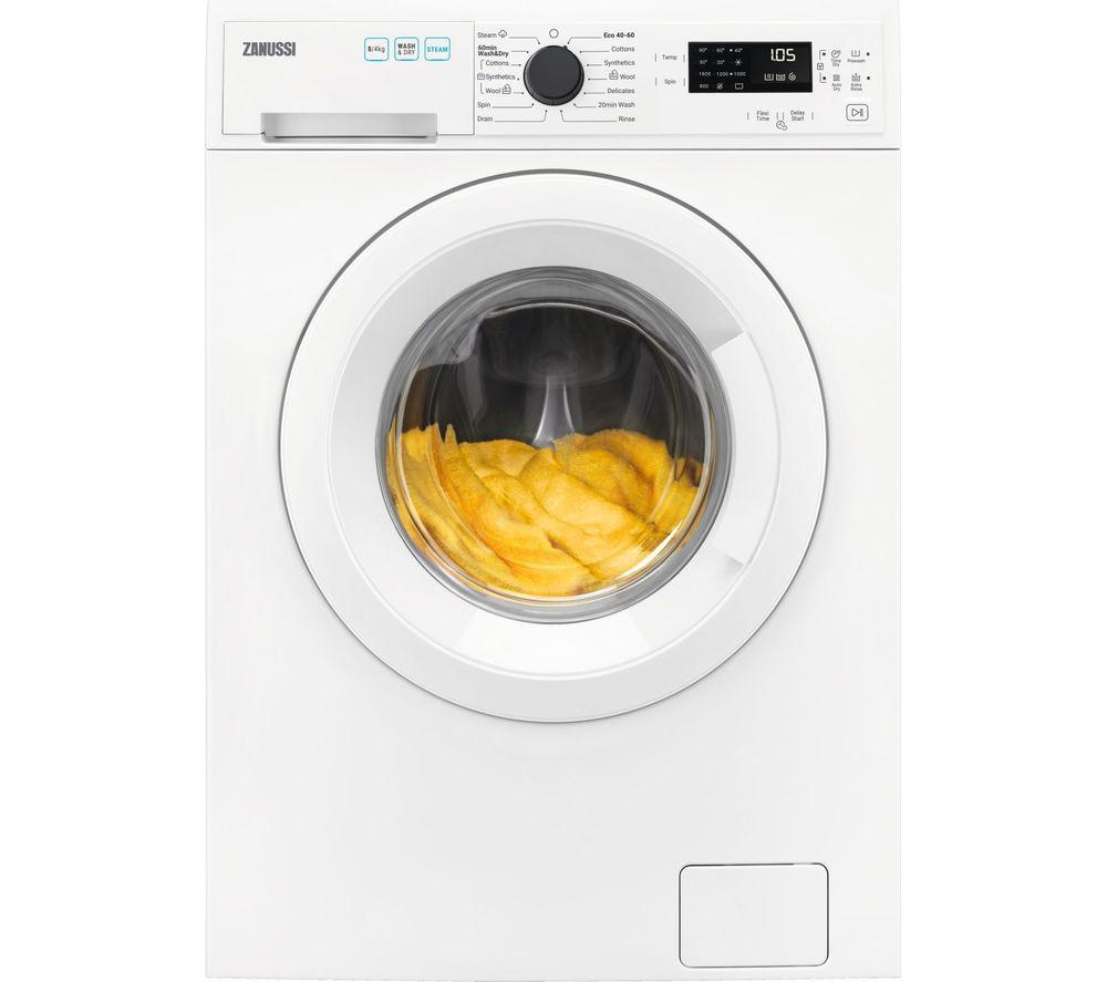 ZANUSSI AutoAdjust ZWD86SB4PW 8 kg Washer Dryer – White, White