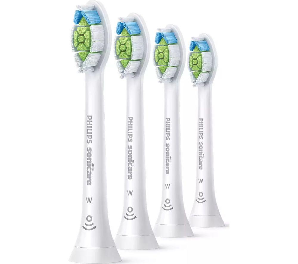 PHILIPS Sonicare HX6064/10 W Optimal White Standard Sonic Toothbrush Head - Pack of 4, White