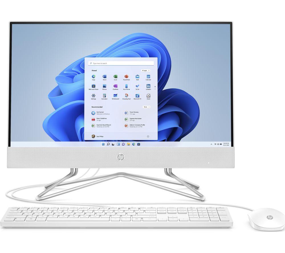 Image of HP HP 22-df0001na 21.5" All-in-One PC - AMD Ryzen 3, 128 GB SSD, White, White