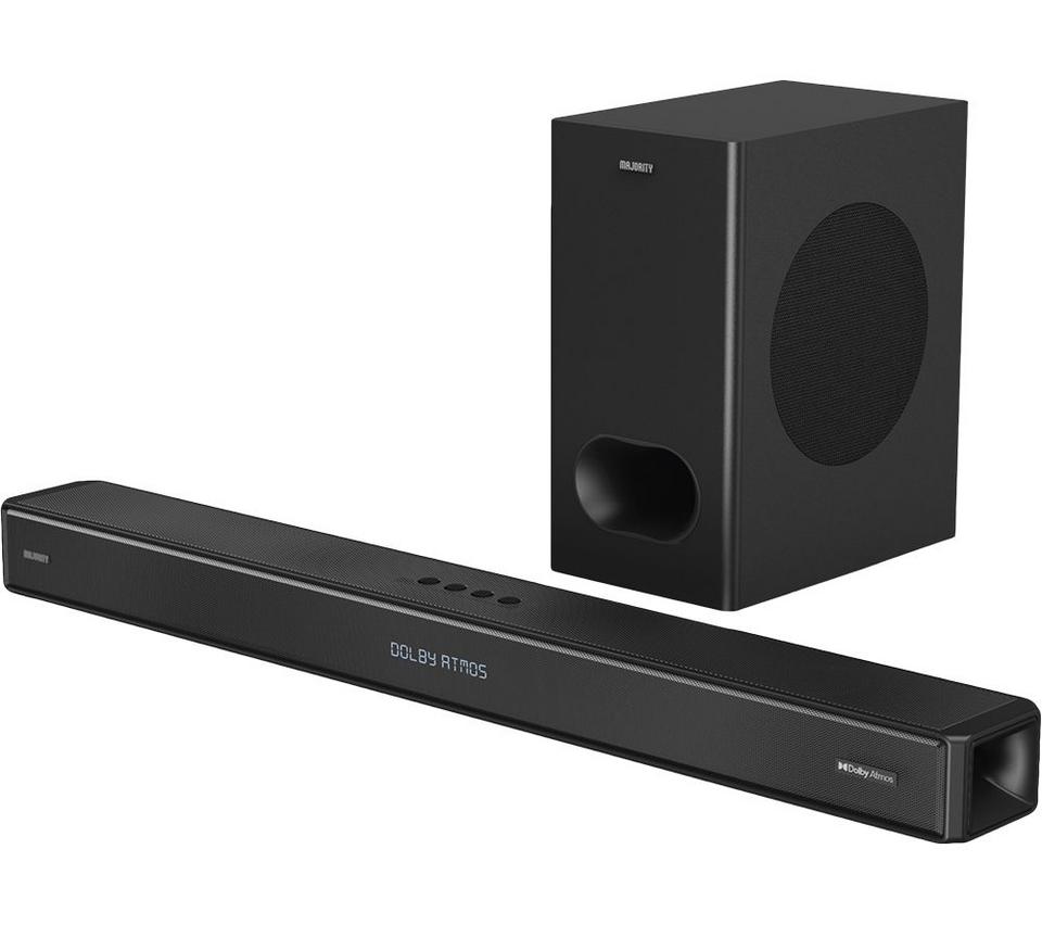MAJORITY Sierra Plus 2.1.2 Wireless Sound Bar with Dolby Atmos - Black