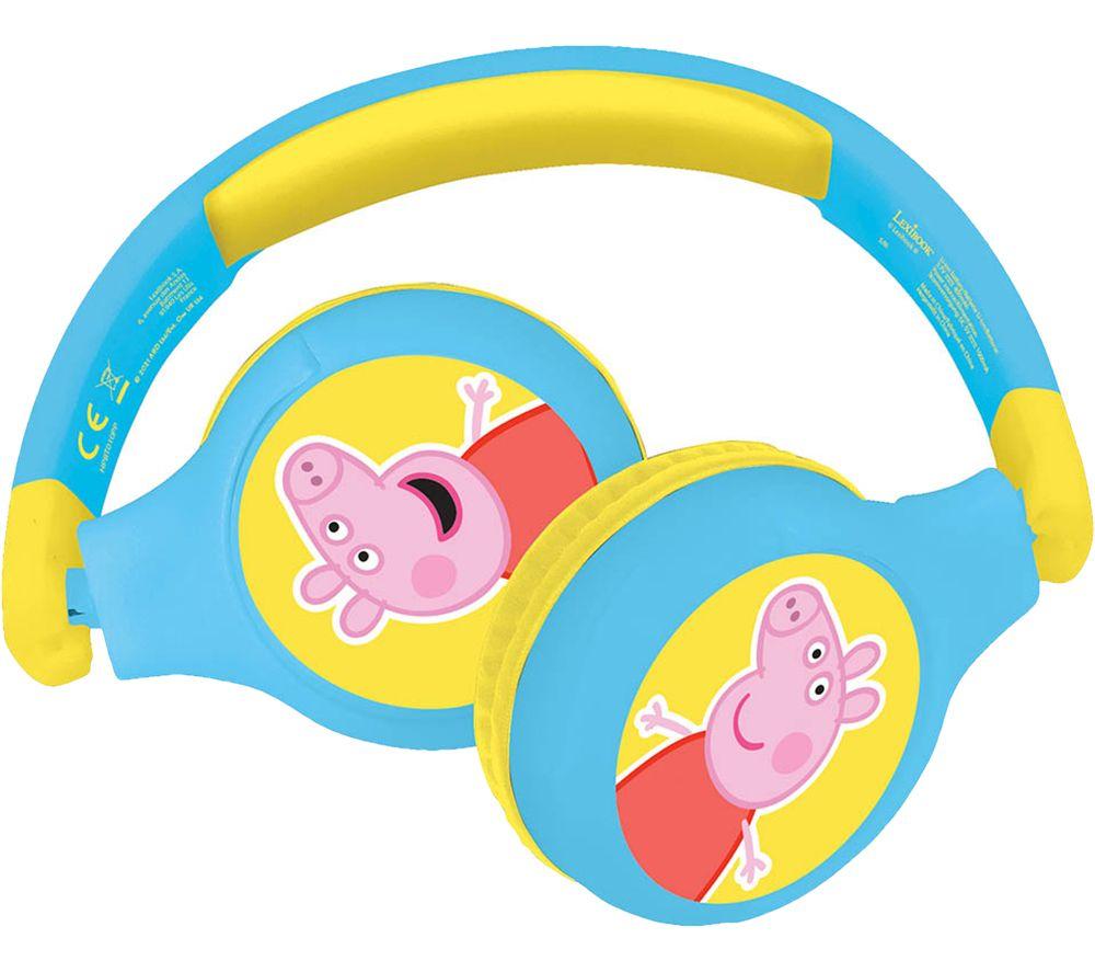 LEXIBOOK HPBT010PP Wireless Bluetooth Kids Headphones - Peppa Pig, Yellow,Blue