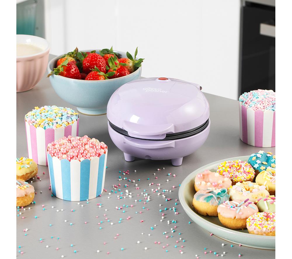 GILES & POSNER Sorbet EK4698GSPP Mini Doughnut Maker - Purple image number 4 of 5
