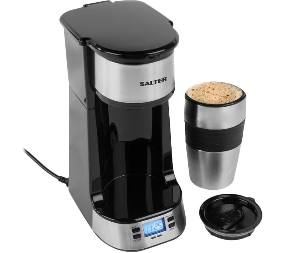 Salter To Go Ek2732 Filter Coffee Machine - Black & Stainless Steel, Stainless Steel