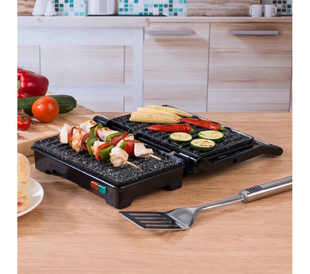 SALTER Megastone EK2384MG Panini Press & Health Grill - Black image number 4 of 10
