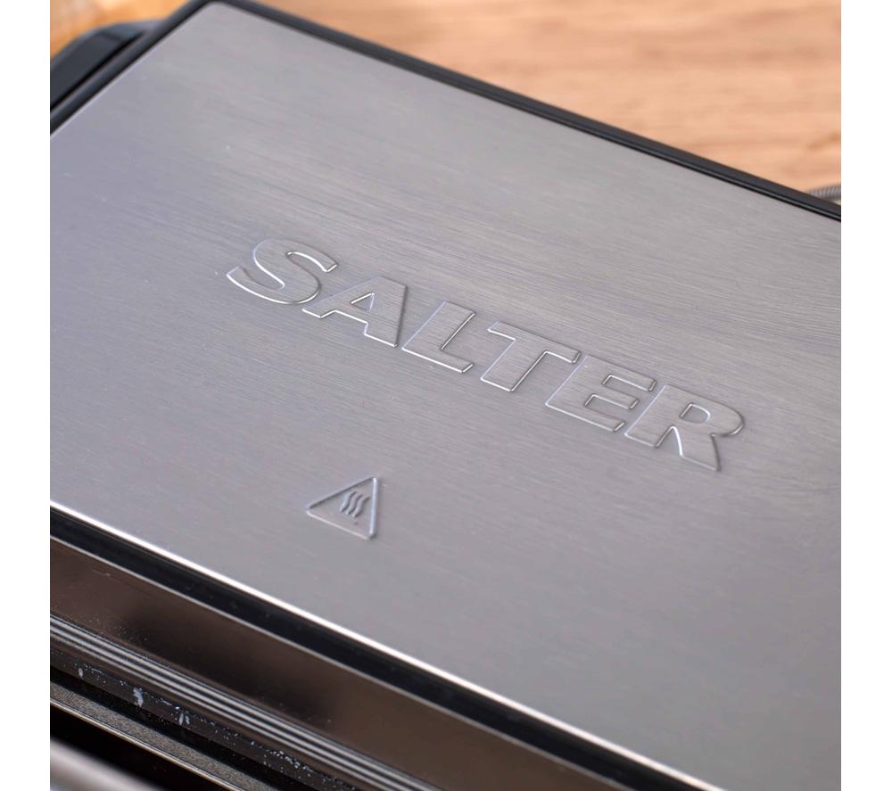 SALTER Megastone EK2384MG Panini Press & Health Grill - Black image number 8 of 10