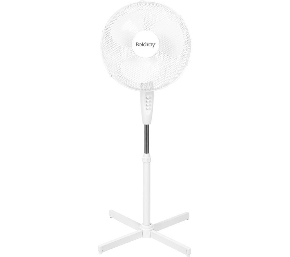 BELDRAY EH3196 Portable 16" Pedestal Fan - White, White