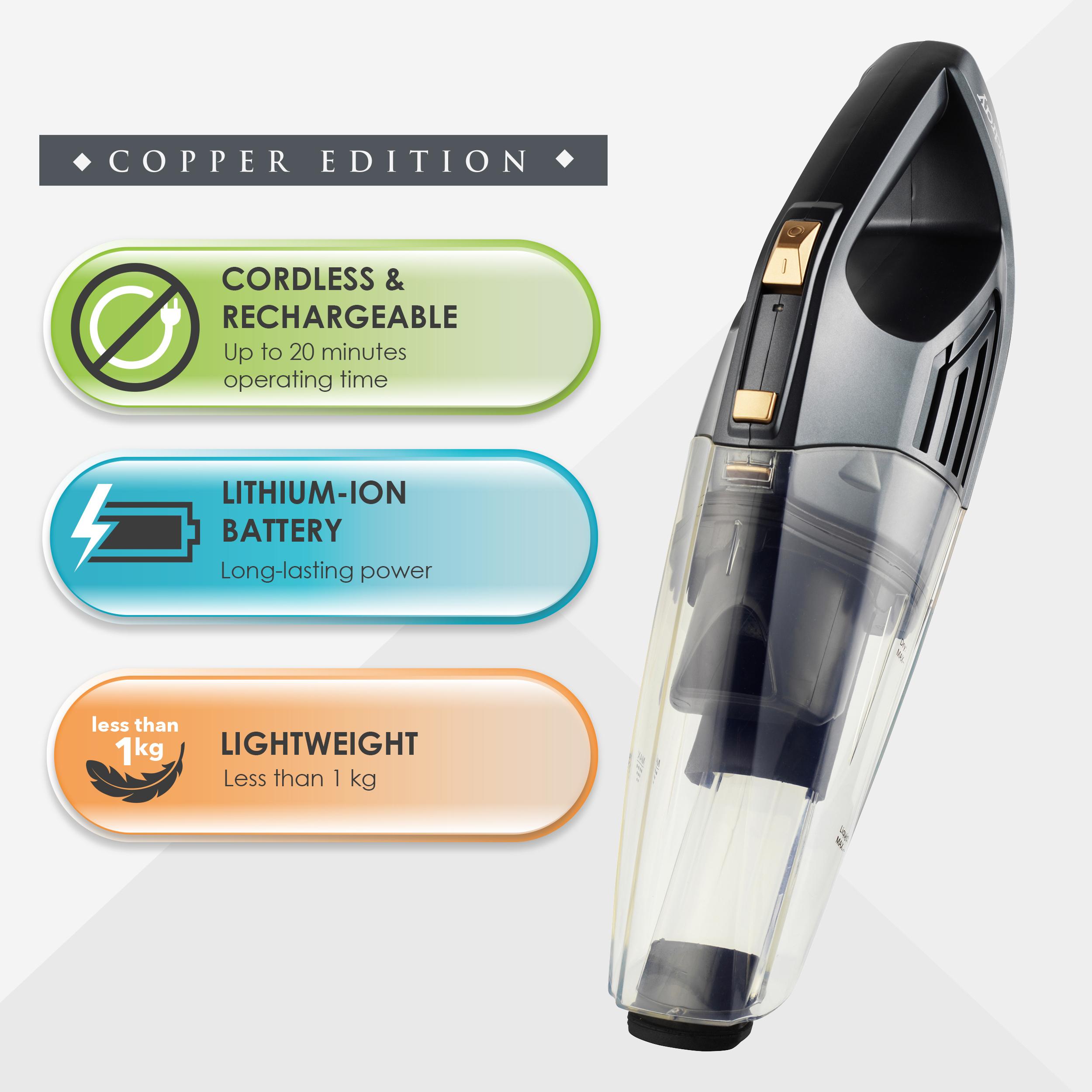BELDRAY Wet & Dry BEL0676 Handheld Vacuum Cleaner - Dark Grey & Copper image number 3 of 5