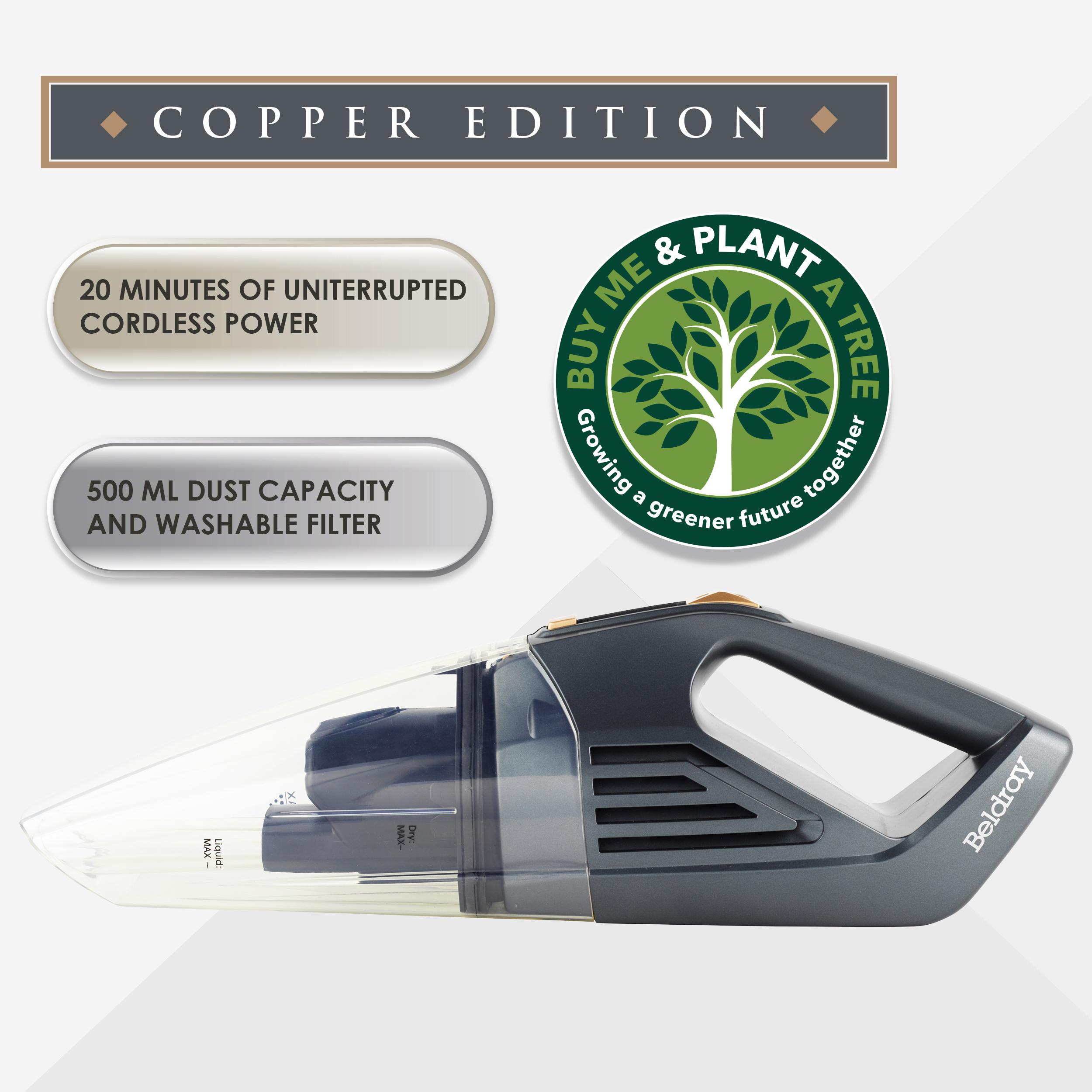 BELDRAY Wet & Dry BEL0676 Handheld Vacuum Cleaner - Dark Grey & Copper image number 4 of 5