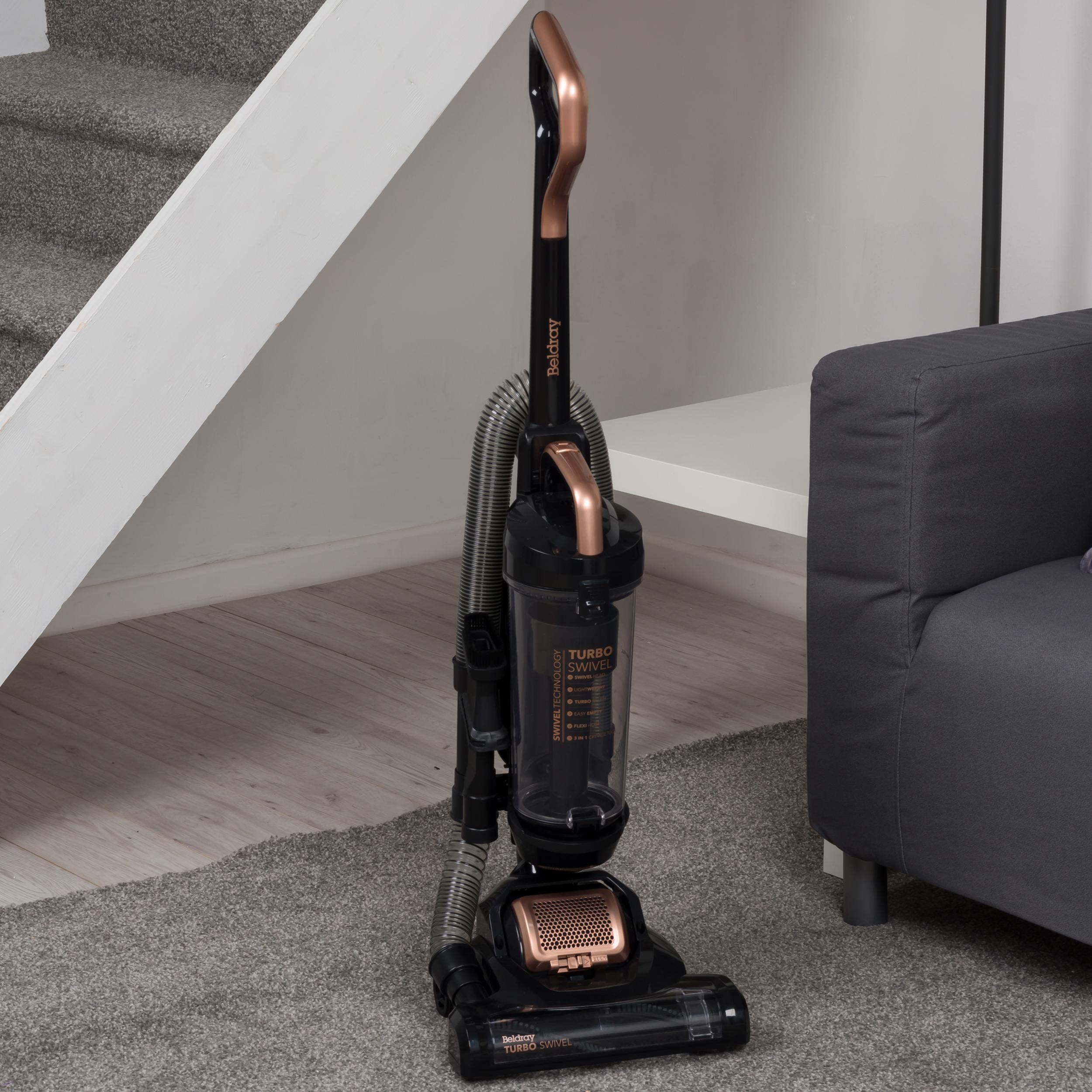 BELDRAY Turbo Swivel BEL0648NRG Upright Bagless Vacuum Cleaner - Black & Rose Gold image number 3 of 6