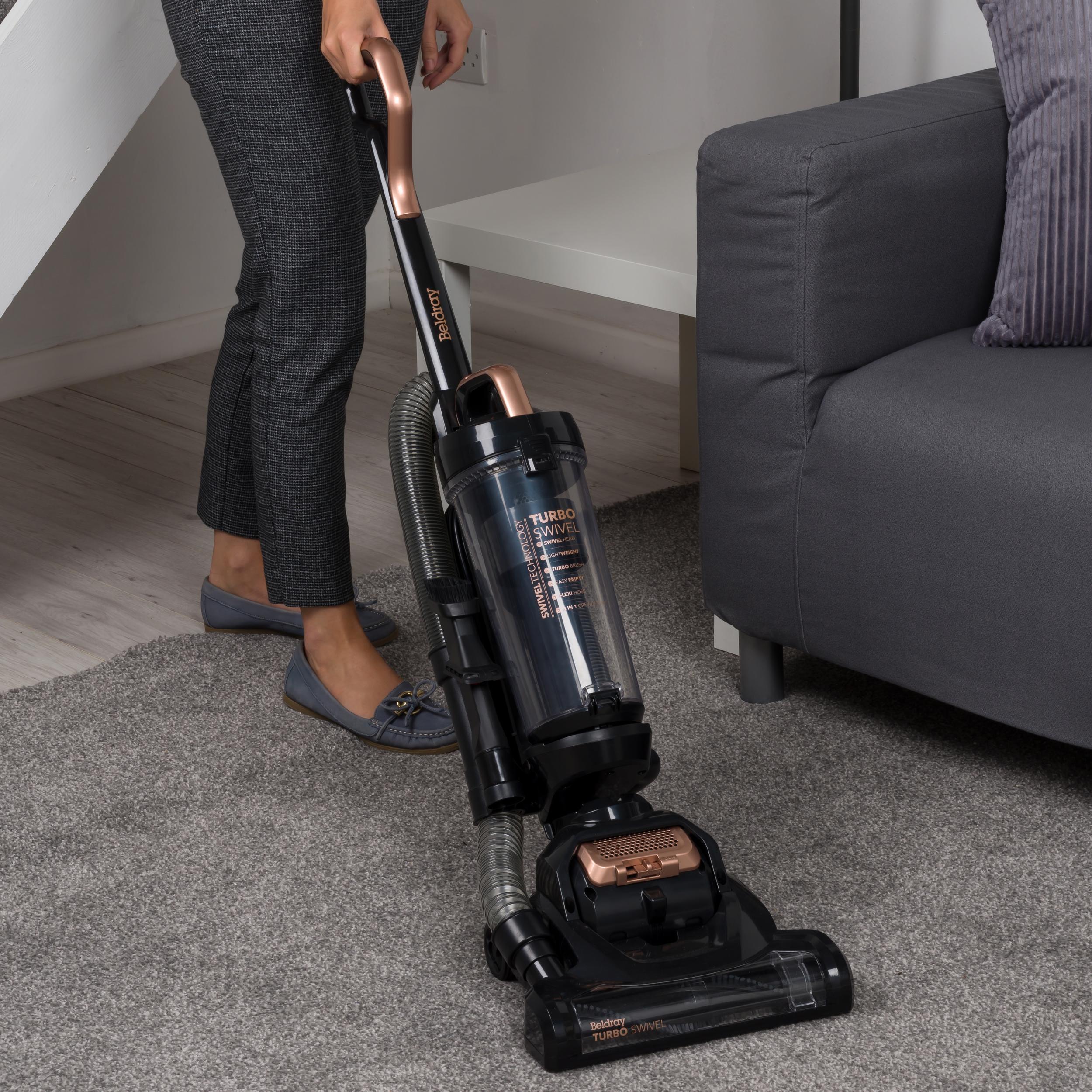 BELDRAY Turbo Swivel BEL0648NRG Upright Bagless Vacuum Cleaner - Black & Rose Gold image number 4 of 6