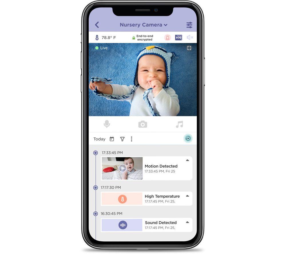 HUBBLE Nursery Pal Link Premium 5" Smart Baby Monitor - White image number 6 of 7