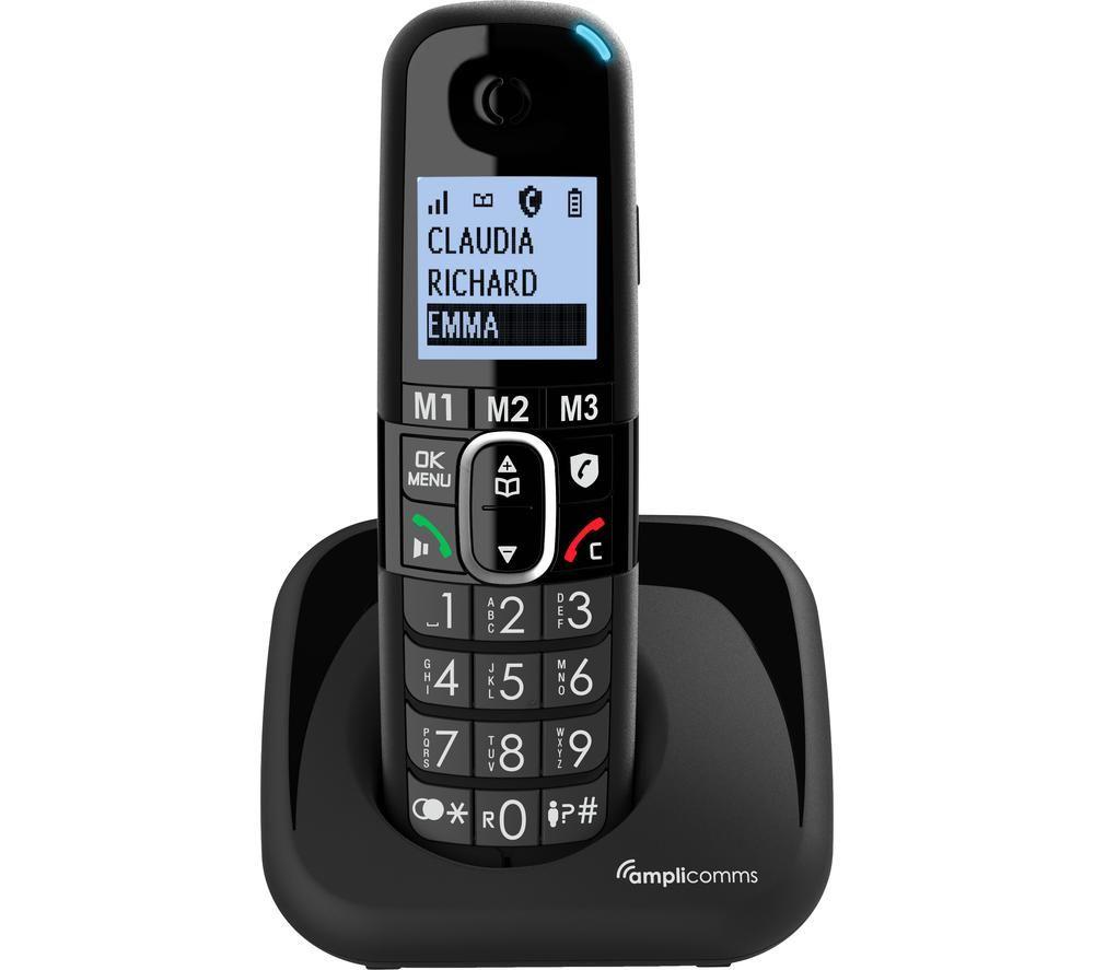AMPLICOMMS BigTel 1502 Duo Cordless Phone - Twin Handset, Black image number 2 of 5