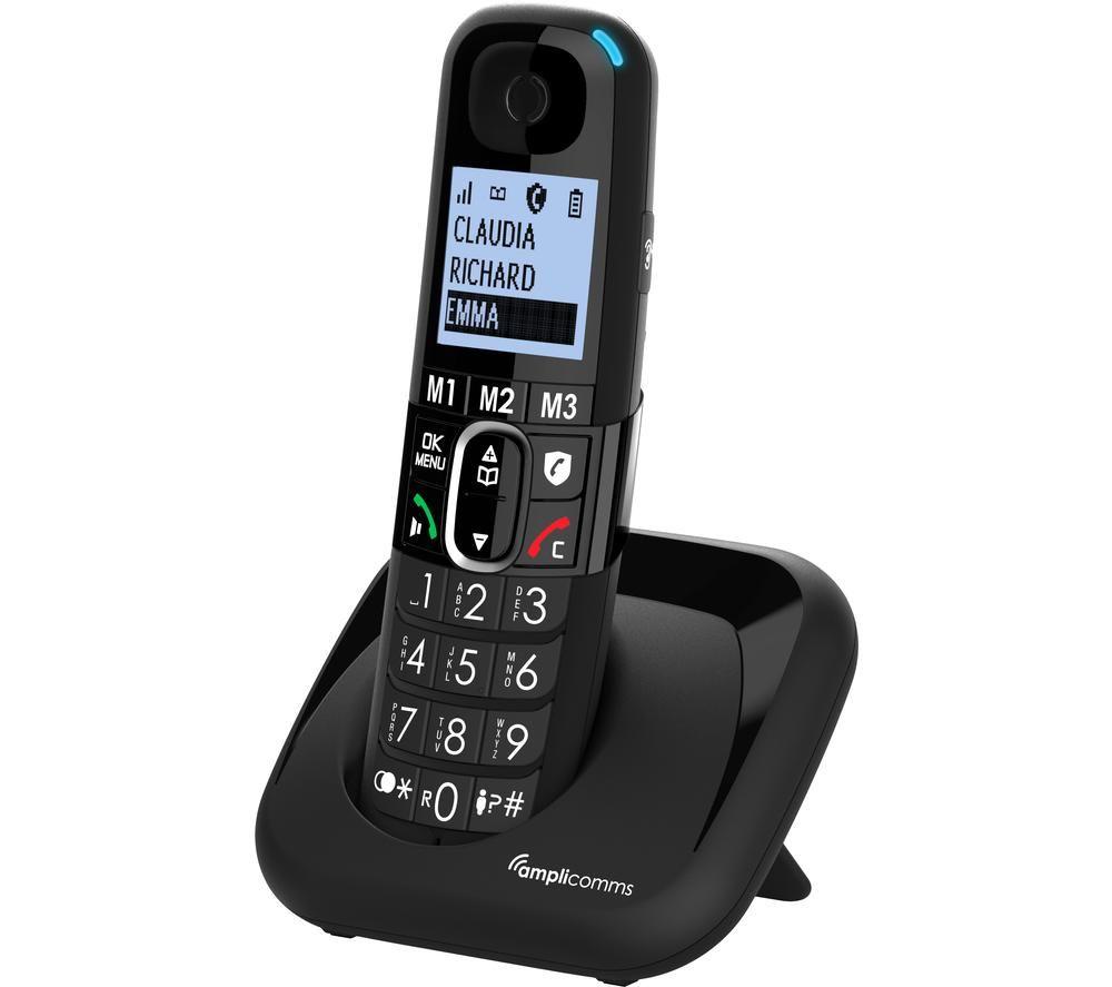 AMPLICOMMS BigTel 1502 Duo Cordless Phone - Twin Handset, Black image number 3 of 5