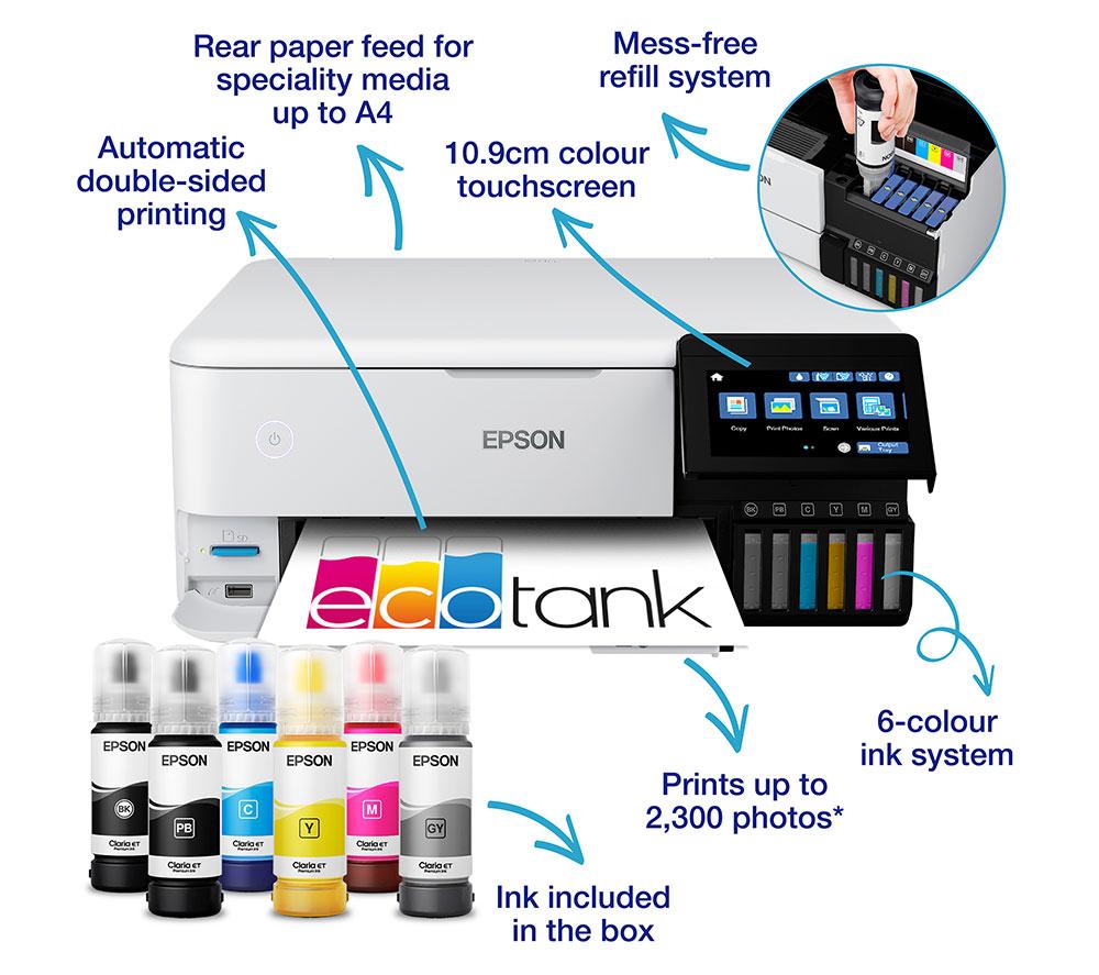 EPSON EcoTank ET-8500 All-in-One Wireless Photo Printer image number 11 of 11