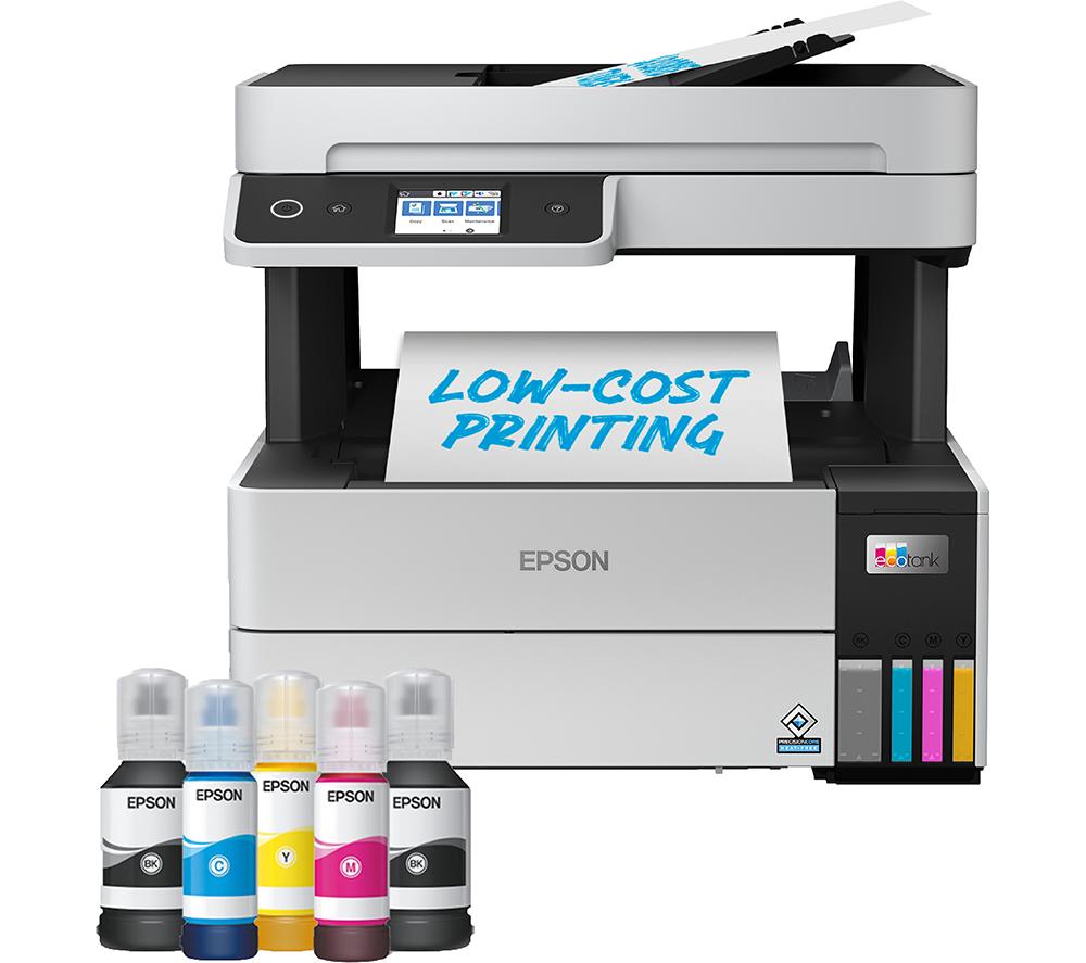 Epson EcoTank ET-5150 Print/Scan/Copy Wi-Fi, Cartridge Free Ink Tank Ink Tank Printer, With Up To 2 Years Worth Of Ink Included & EcoTank 113 Black Genuine Ink Bottle, 127 ml