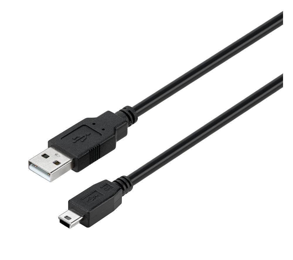 QVS USB 2.0 (Type-A) Male to USB Mini-B 5 Pin Male Cable 6 ft. - Black -  Micro Center