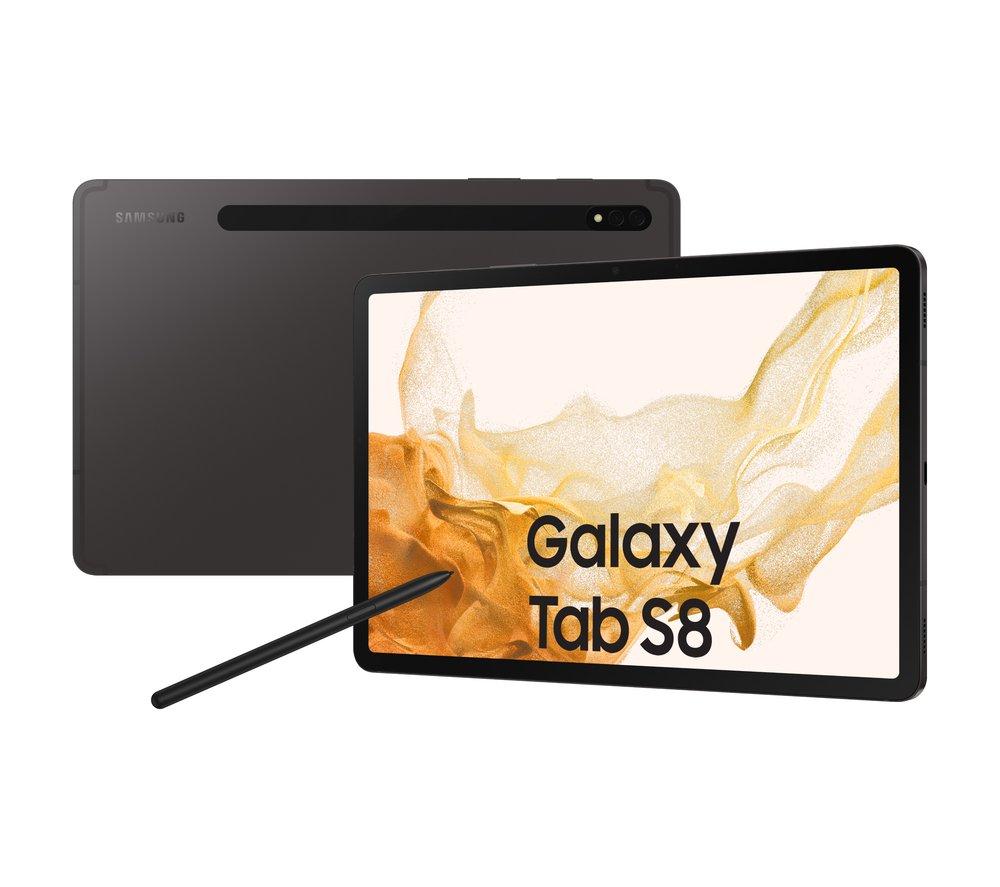 Image of Samsung Galaxy Tab S8 11" Tablet - 256 GB, Graphite, Silver/Grey,Black