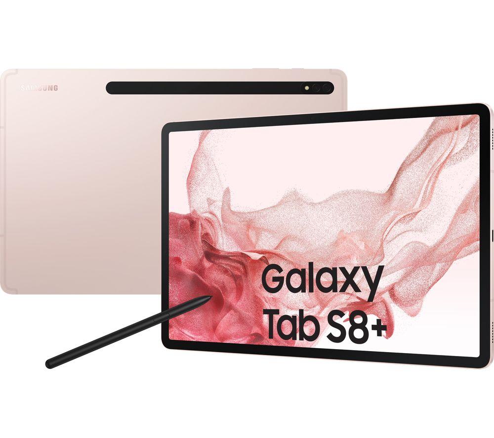 Image of SAMSUNG Galaxy Tab S8 Plus 12.4" Tablet - 256 GB, Pink Gold, Gold,Pink