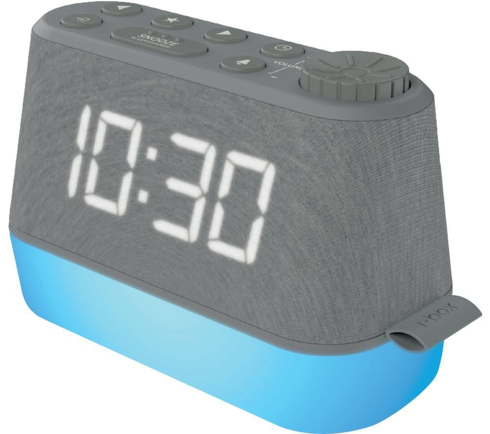 Buy IBOX MiniGlow Portable FM Clock Radio Grey Currys