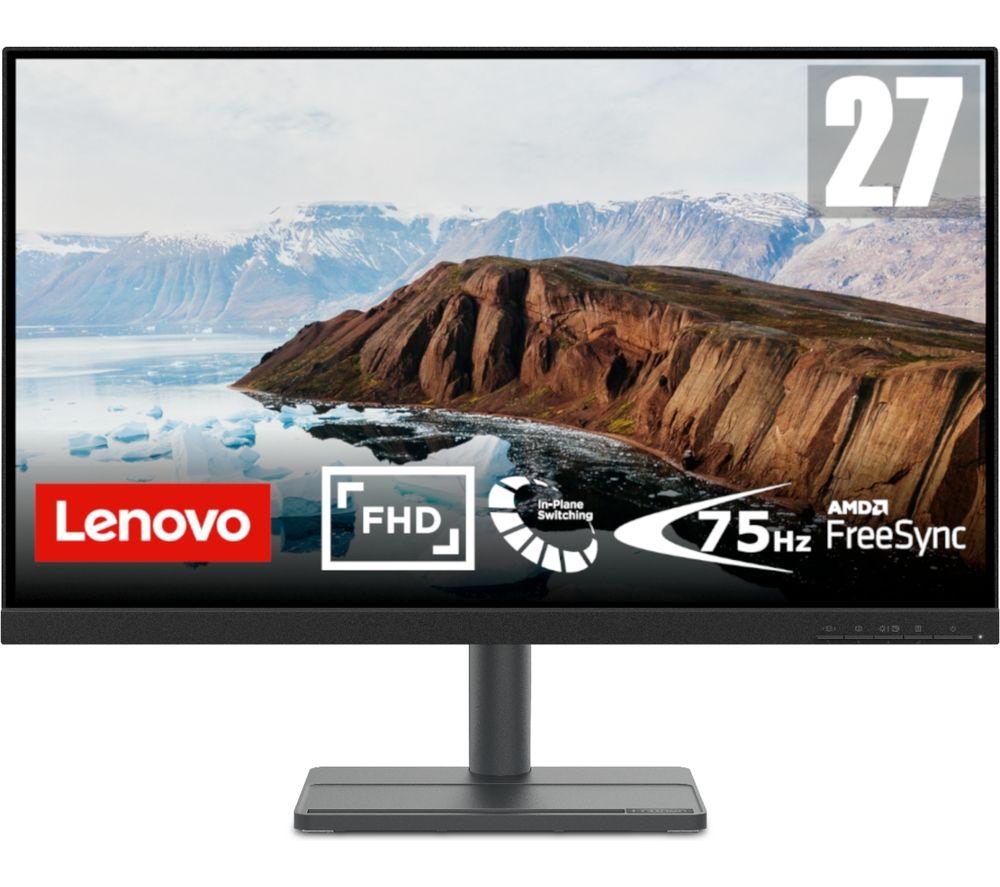 LENOVO L27e-30 27 Full HD IPS LED Monitor - Black, Black