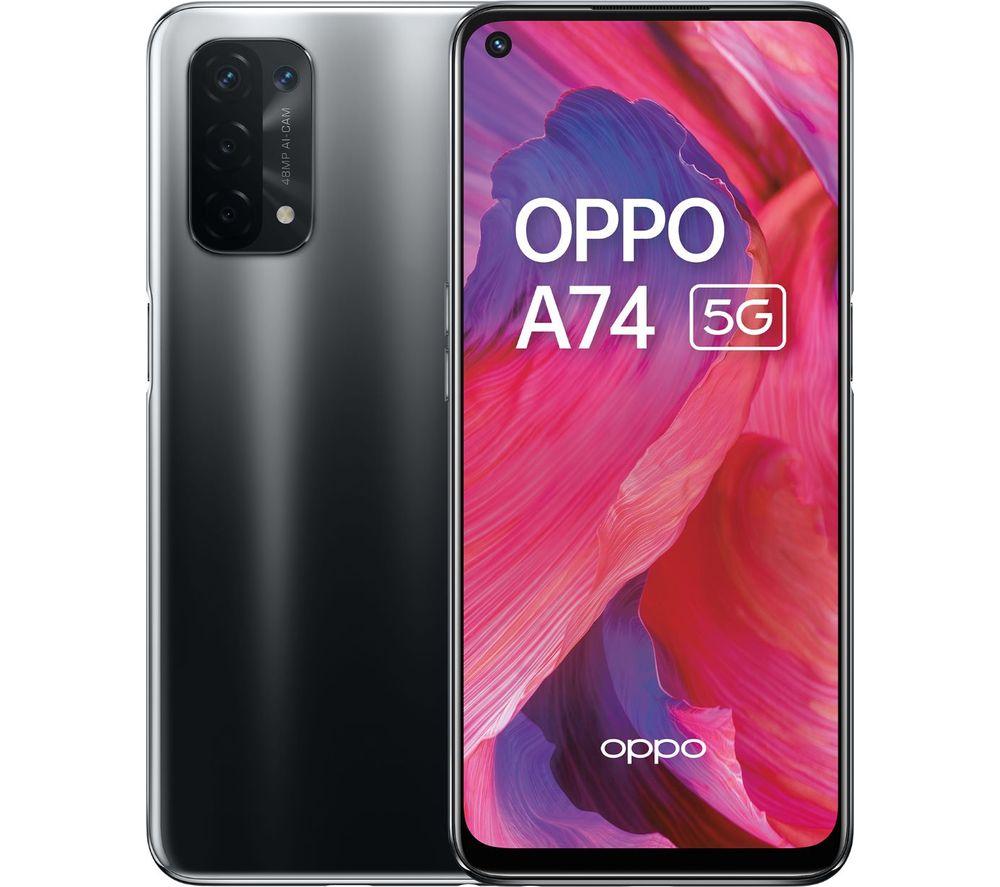 OPPO A74 5G - 128 GB, Fluid Black