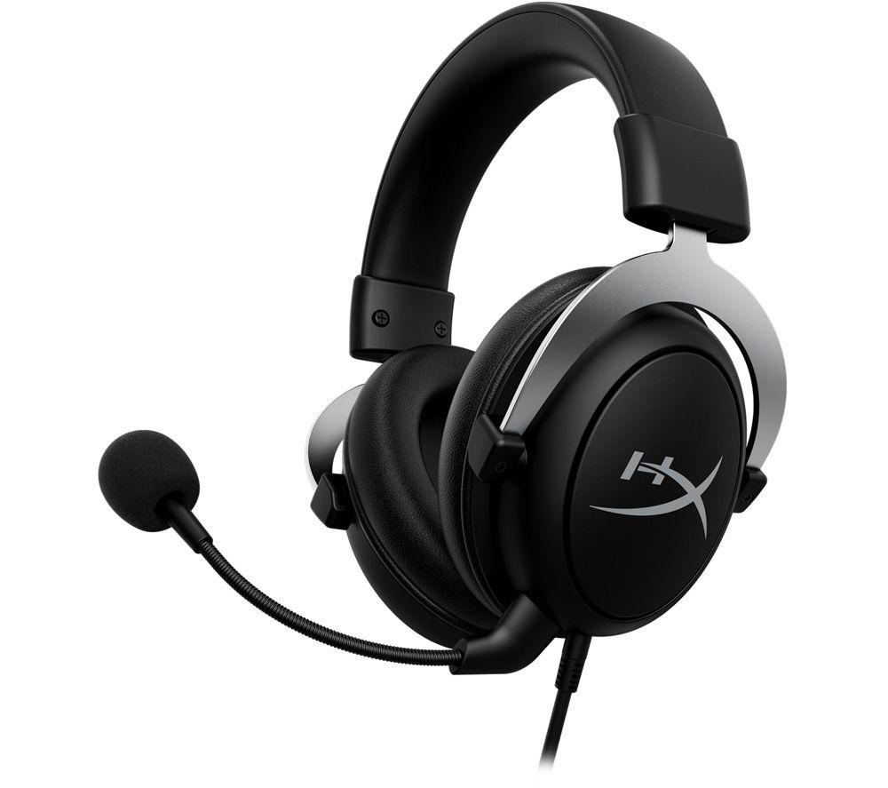 Image of HYPERX CloudX Xbox Gaming Headset - Black & Silver, Silver/Grey,Black