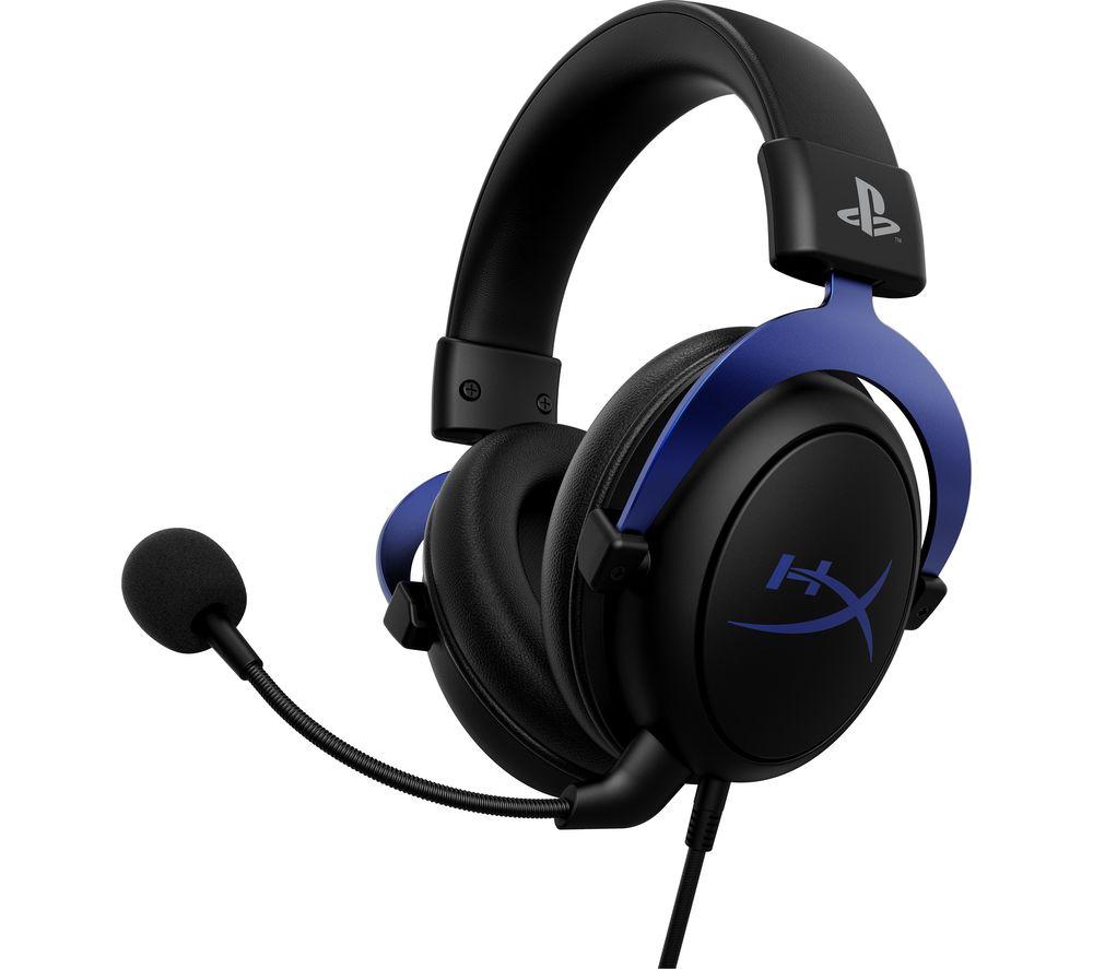 Image of HYPERX Cloud PS5 Gaming Headset - Black & Blue, Blue,Black