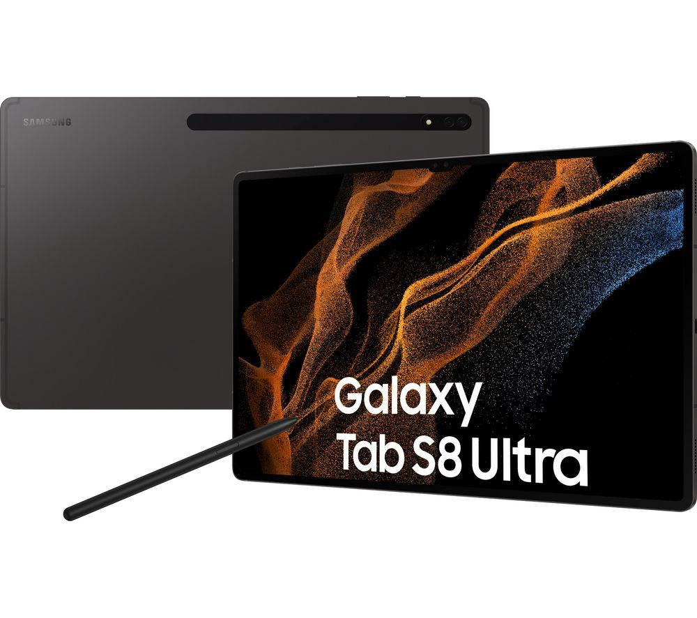 Image of SAMSUNG Galaxy Tab S8 Ultra 14.6" Tablet - 256 GB, Graphite, Silver/Grey