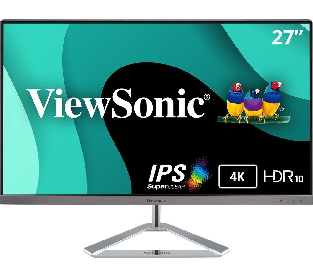 Image of VIEWSONIC VX2776-4K-MHD 4K Ultra HD 27" IPS LCD Monitor - Silver, Silver/Grey