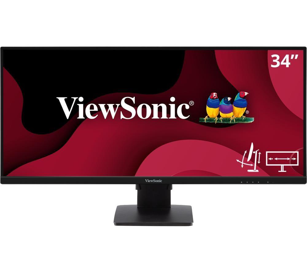 Image of VIEWSONIC VA3456-MHDJ Wide Quad HD 34" IPS LCD Monitor - Black, Black