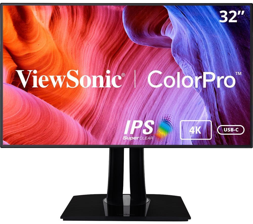 Image of VIEWSONIC VP3268a-4K Ultra HD 32" IPS LED Monitor - Black, Black