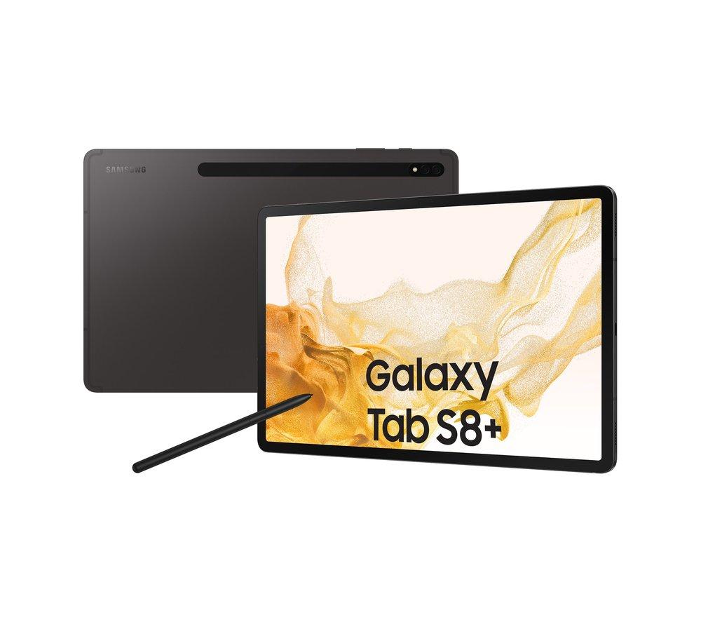 Image of SAMSUNG Galaxy Tab S8 Plus 12.4" Tablet - 256 GB, Graphite, Silver/Grey,Black