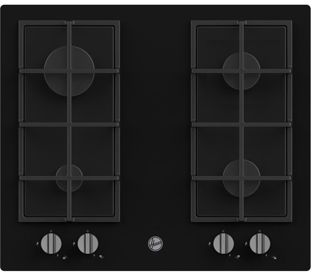 HOOVER HVG6K3B 60 cm Gas Hob - Black, Black