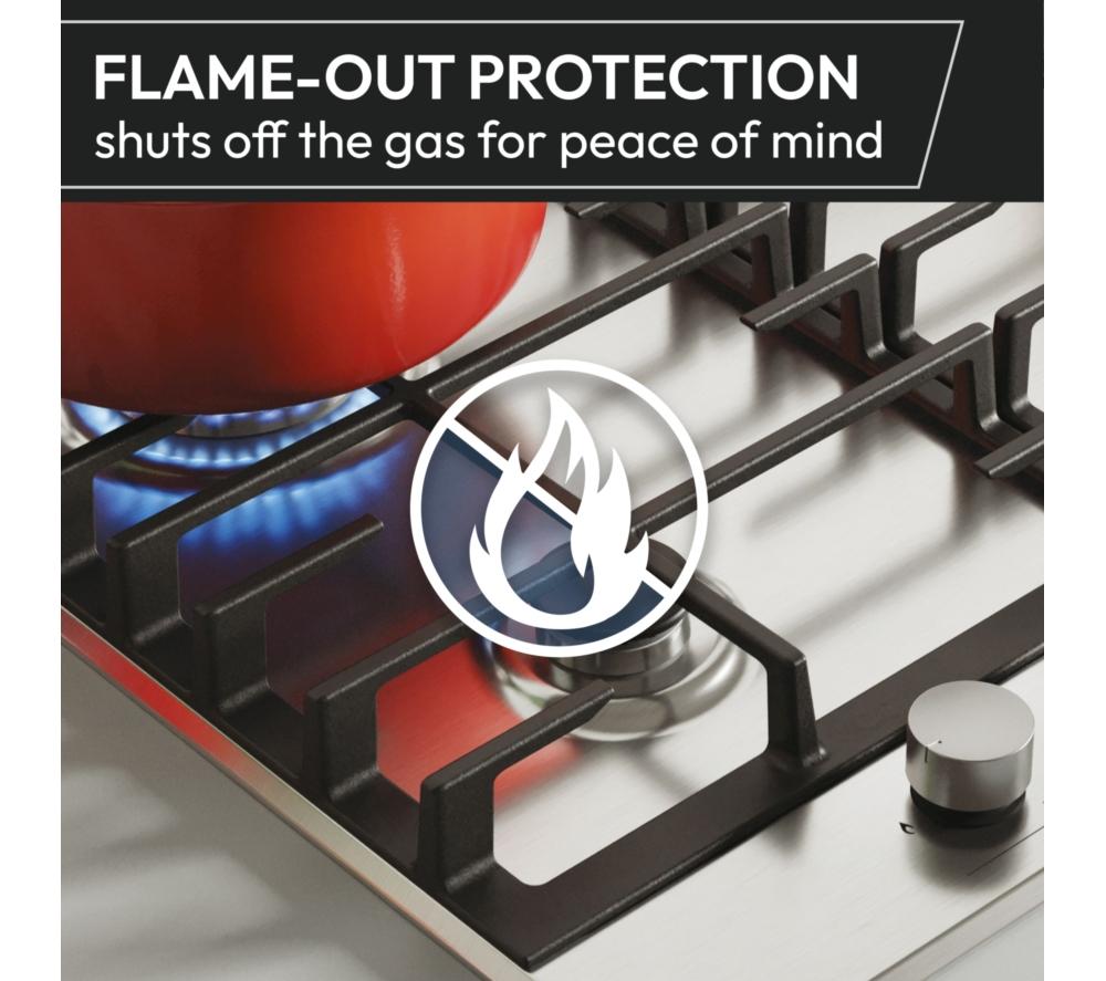 HOOVER HVG6K3B 60 cm Gas Hob - Black image number 4 of 7