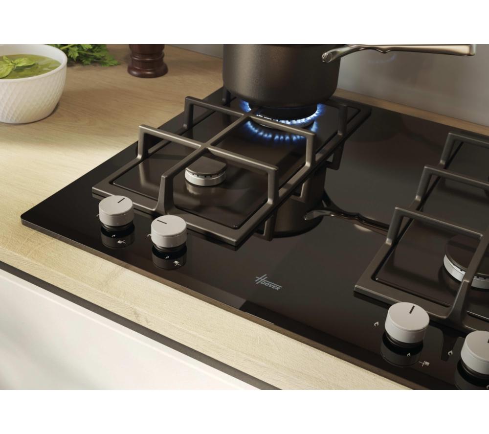 HOOVER HVG6K3B 60 cm Gas Hob - Black image number 5 of 7