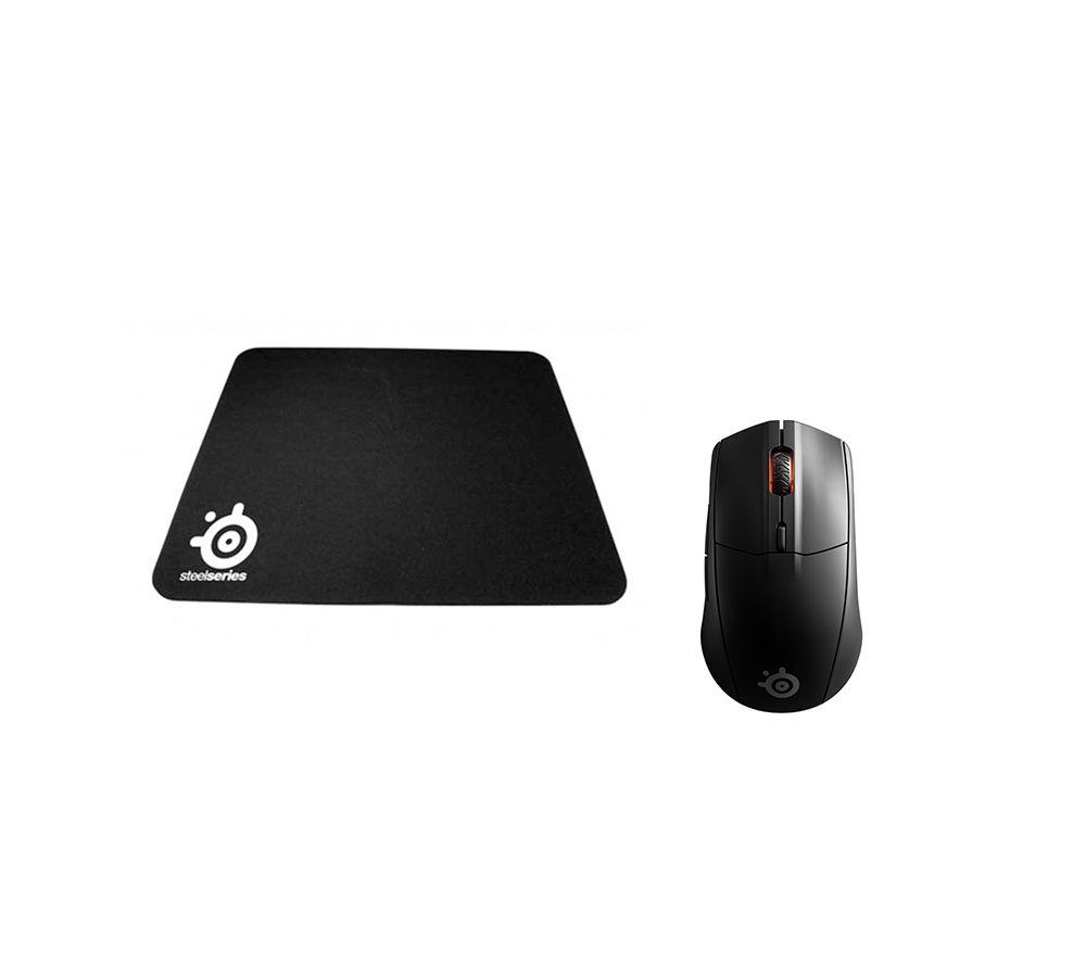 Steelseries Rival 3 Wireless Gaming Mouse & Gaming Surface Bundle, Black