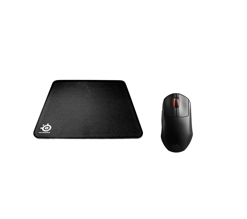 Steelseries Prime Mini Wireless Gaming Mouse & Gaming Surface Bundle, Black