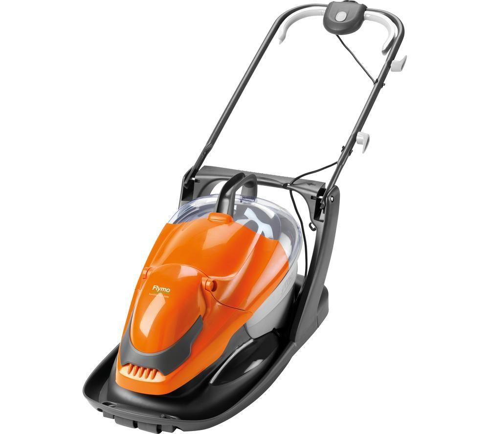 flymo easi glide plus 300v hover lawn mower - black & orange