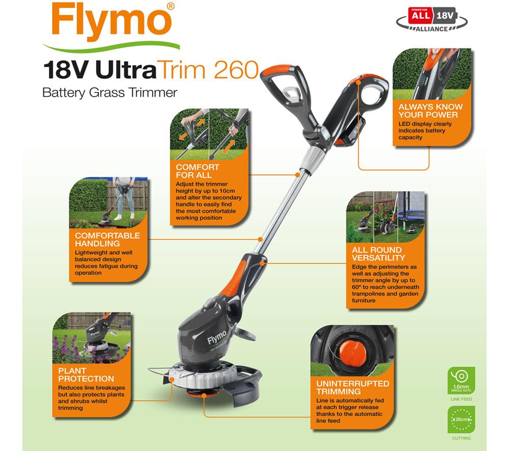 Flymo on sale cordless strimmer