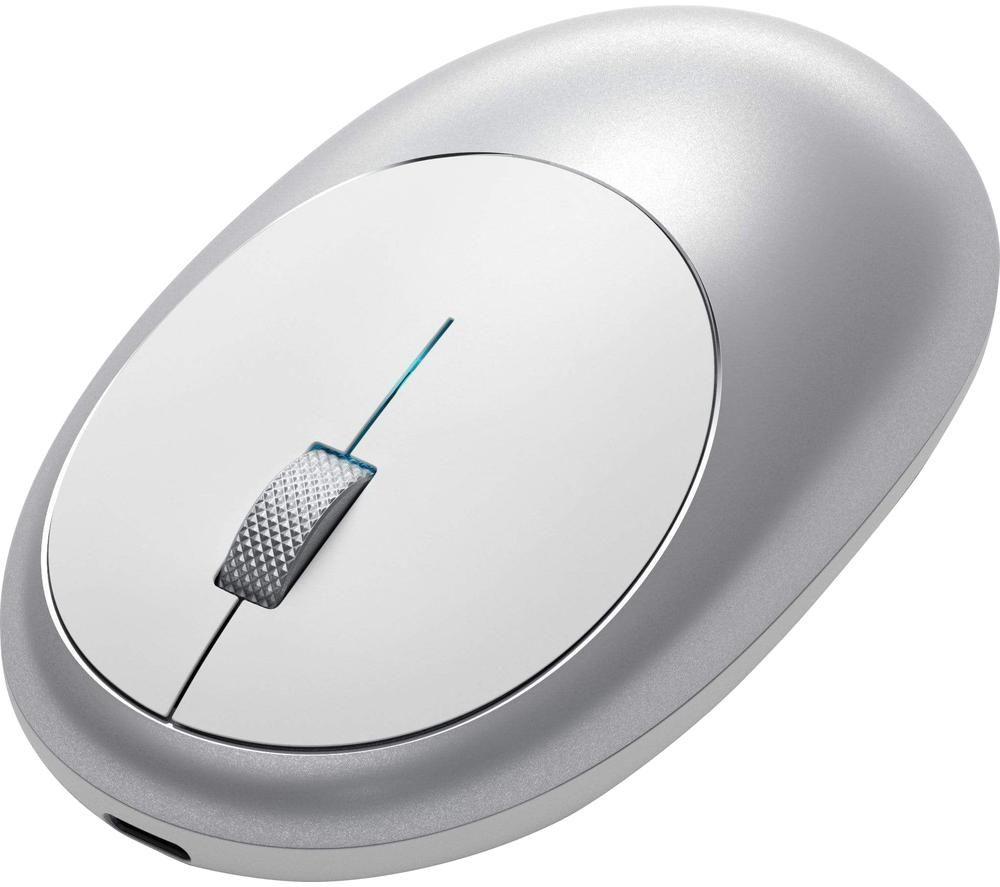 Satechi Aluminum M1 Bluetooth Wireless Mouse with Rechargeable Type-C Port - For M2/ M1 MacBook Pro/Air, M2/ M1 iPad Pro/Air, M2 Mac Mini, iMac M1 and more (Silver)