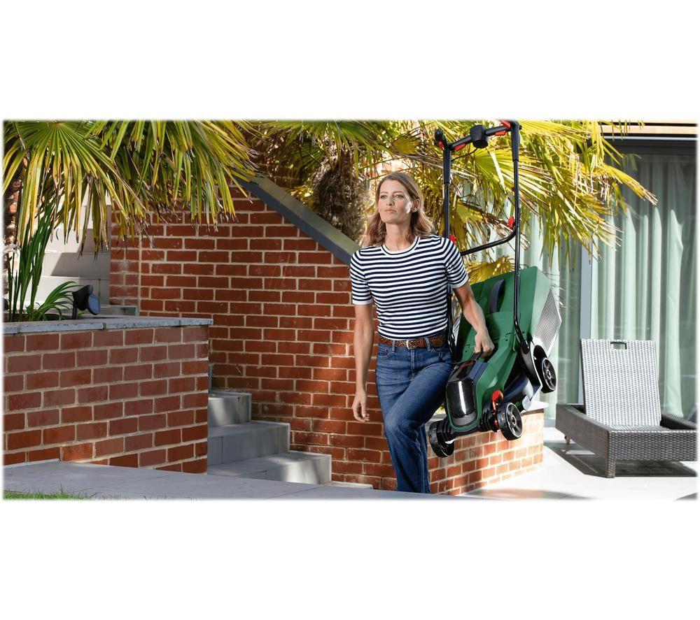 BOSCH CityMower 18 Cordless Rotary Lawn Mower - Green & Black image number 5 of 10