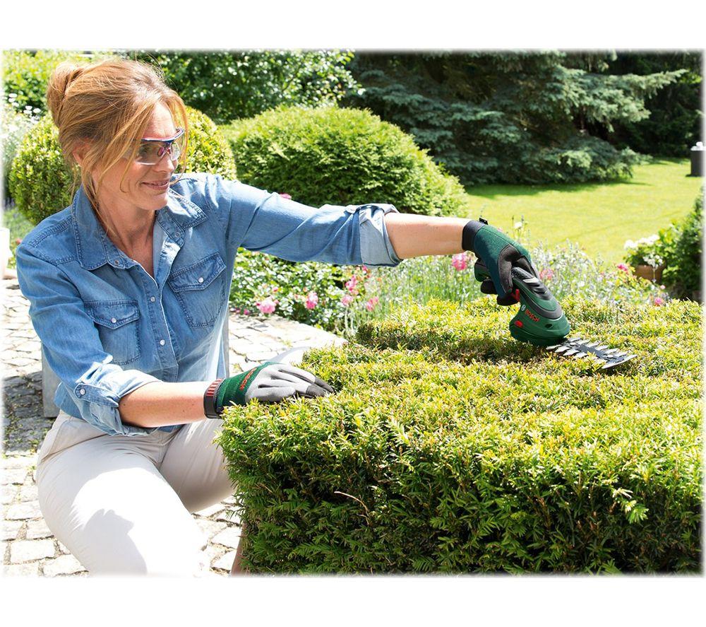 Bosch isio cordless edging online and shrub shear set